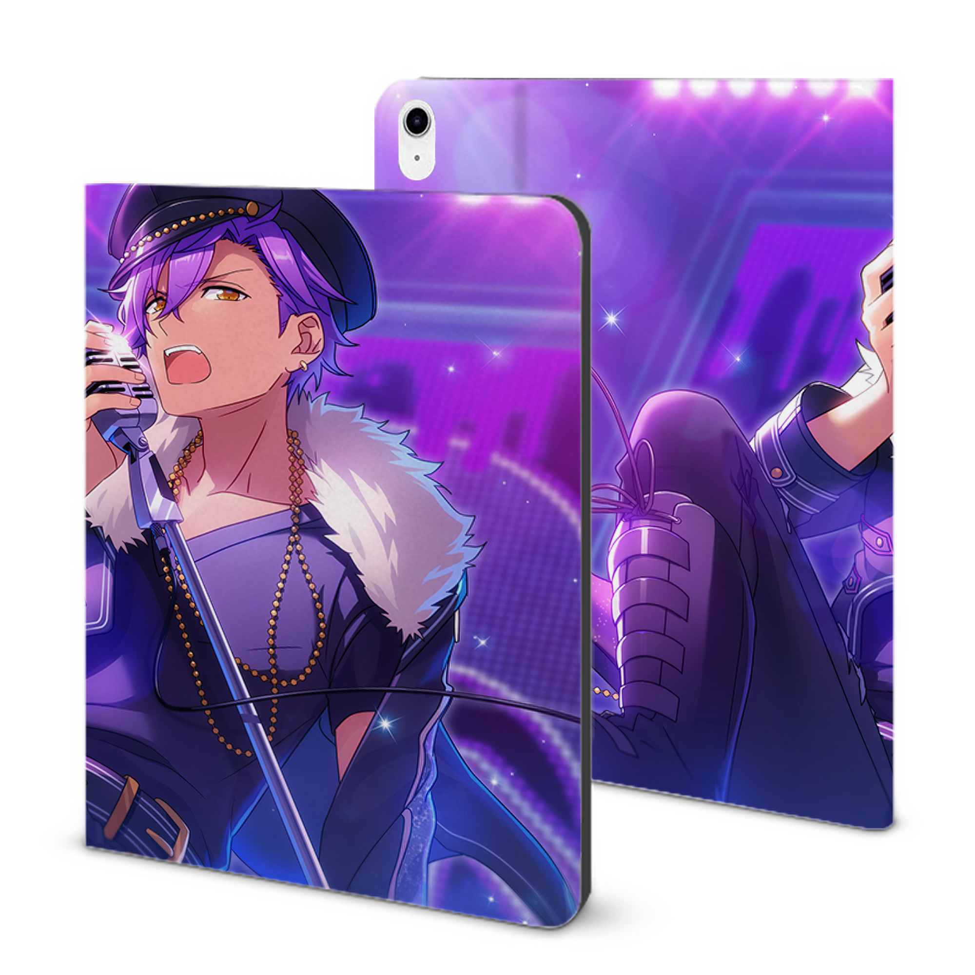 （画像用） あんさんぶるスターズ! Ensemble Stars IPad ケース ブック型 PUレザー TPU 耐衝撃 軽量 薄型 ペン収納なし 全面保護 IPad 各モデル対応